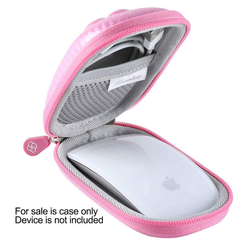 Koonice Hard Case Compatible for Apple Magic Mouse (I and II 2nd Gen) Including Carabiner (Pink) Pink