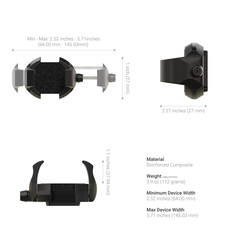 ARKON Mounts RoadVise® Ultra Phone and Tablet Holder for iPhone 14 13 12 Samsung Galaxy S22 S21 iPad mini Lenovo Tab M7 M8 RVKNAMPS