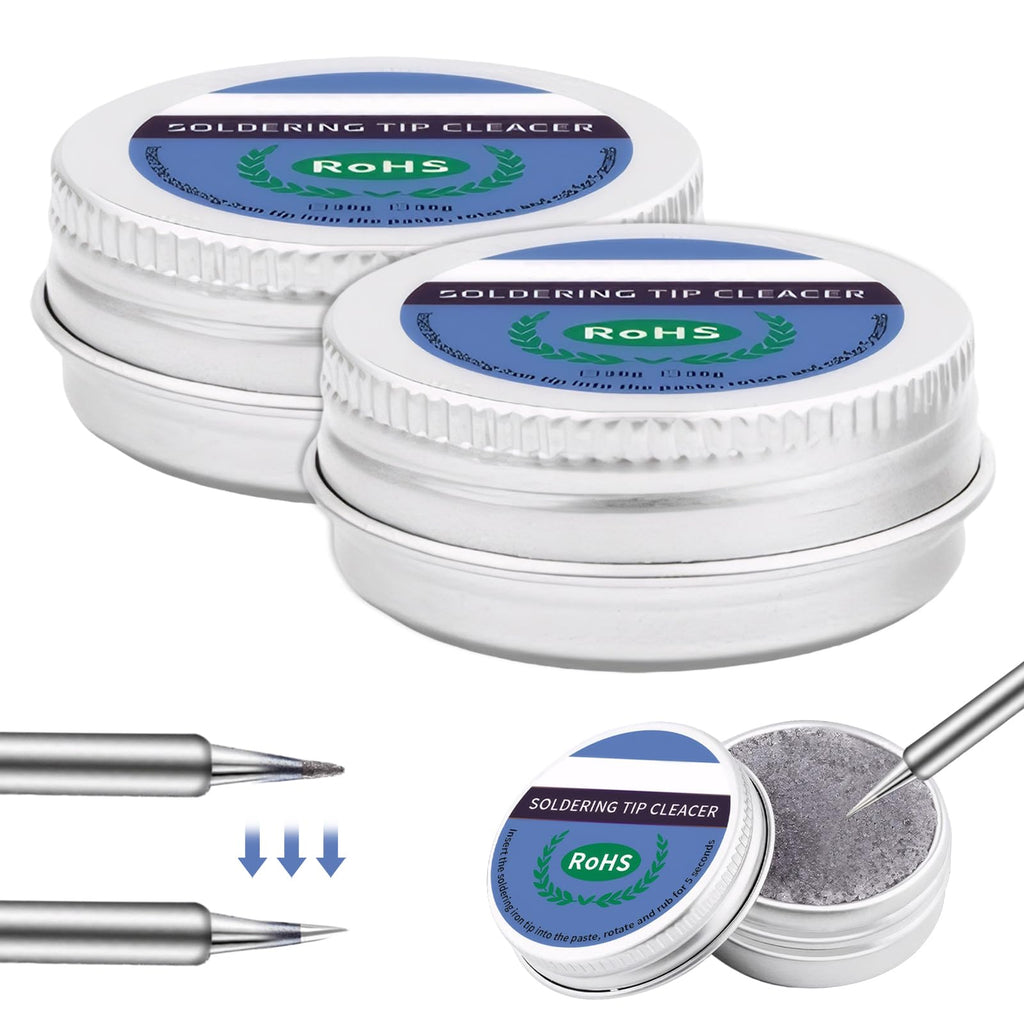 Pack of 2 Soldering Tip Cleaner, 60 g Soldering Tips Reactivator, Can Remove the Oxide Layer, Used to Activate the Oxide Soldering Iron Tip
