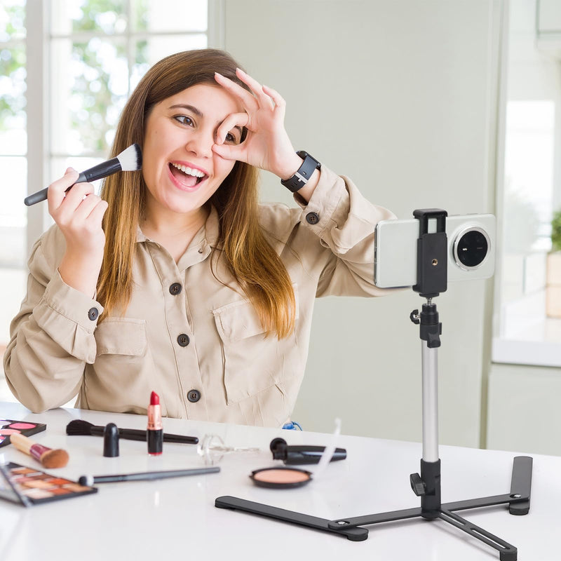 YIFMEIG Overhead Tripod for Mini Projector - Phone Holder,Camera Stand,Webcam,Stronger Support with Clip for Cookie Decorating,eaching Online Live Streaming and Showing 360° Rotation