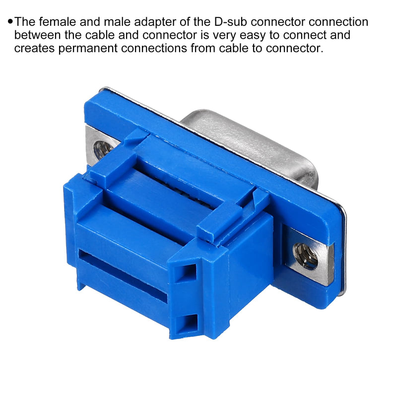 [AUSTRALIA] - QUARKZMAN D-Sub Connector DB9 IDC Crimp Connector Female 9 Pin 2 Row Female Serial Junction Box Breakout for Mechanical Equipment CNC Computer Pack of 2 