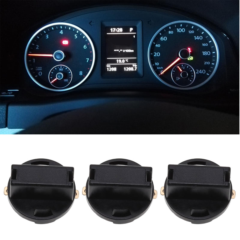 EMSea Pack of 10 Light Bulbs Base Holder Light Bulb Lamp Holder Instrument Panel Dashboard Bulbs Socket Holder for T10 501 168 194 Type Miniature Twist Lock Wedge Base Bulbs