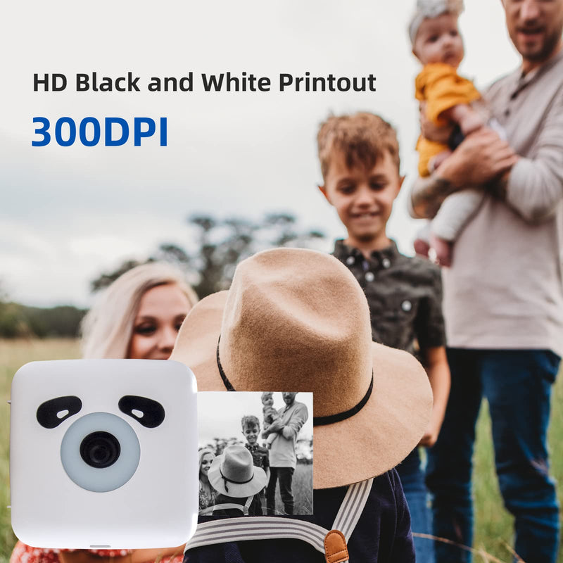 vretti Portable Thermal Printer TP6S, Bluetooth Mini Pocket Printer Compatible with Android & iOS, 300DPI Wireless Pocket Picture Printer for iPhone Working Listing, Notes, Journal, Travel TP6-S+1roll