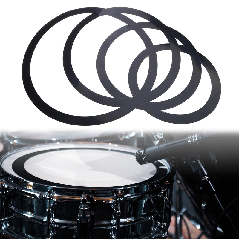 Drum Mute Rings Drum Muffler Rings Drum Silencers Drum Percussion Accessories Drum Mute Pads for Drums Tone Control, Black
