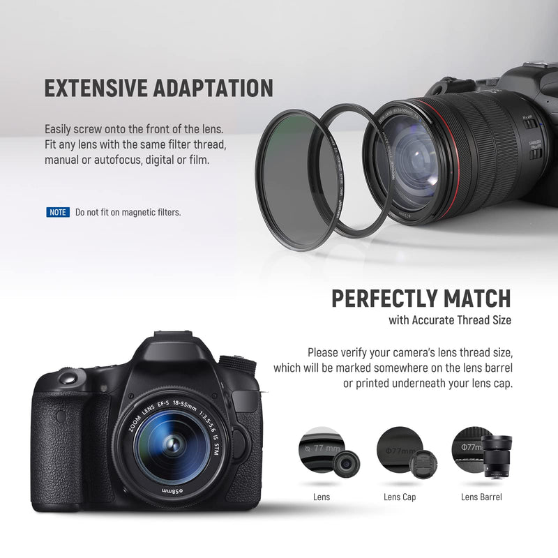 [AUSTRALIA] - Neewer 20 Anodized Black Metal Lens Filter Adapter Rings - 10 Step Up + 10 Step Down Set 20 Pack 