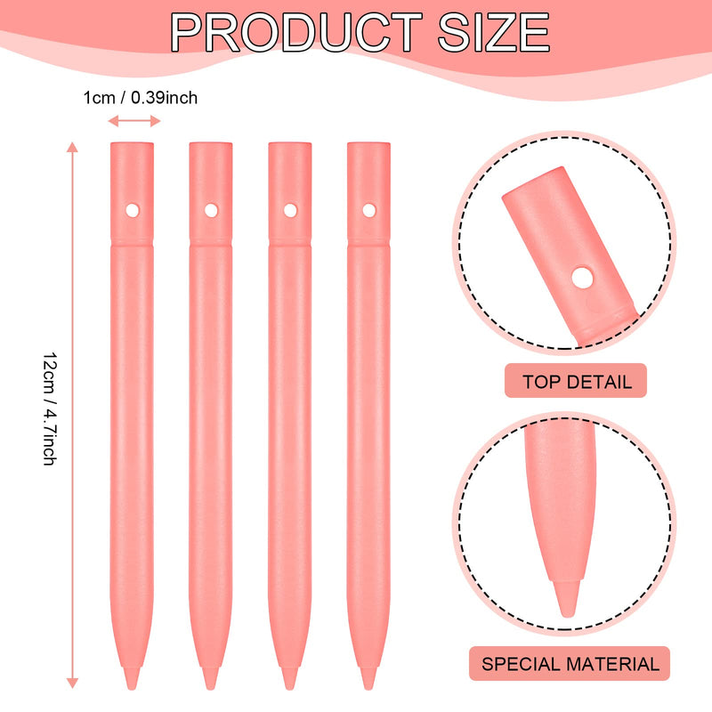 4.5 Inch Replacement Stylus Drawing Pen 4 Pieces Toddler Drawing Tablet Pens Kids' Electronics Pens with 4 Hanging Rope for LCD Writing Tablet (Light Pink) Light Pink