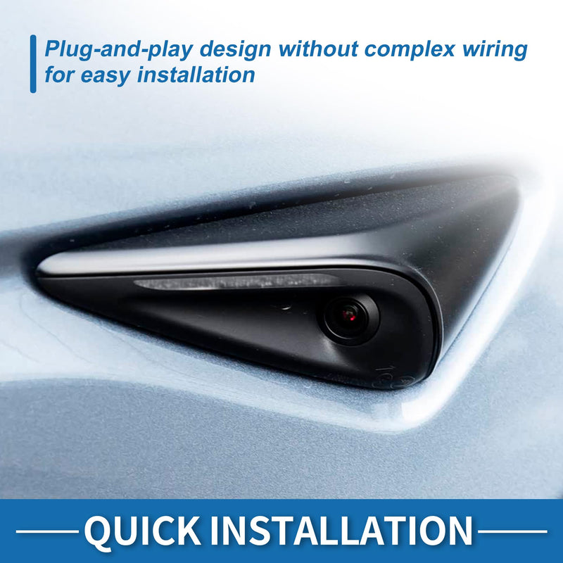 Front Right Side Fender Camera for Tesla Model 3 Model Y 2017-2022 Trun Signal Repeater Wing Cam Replacement Park Assist Camera Replace No.1125107-50-J/1125107-50-H/1125107-50-G 112510750J Front Right Side