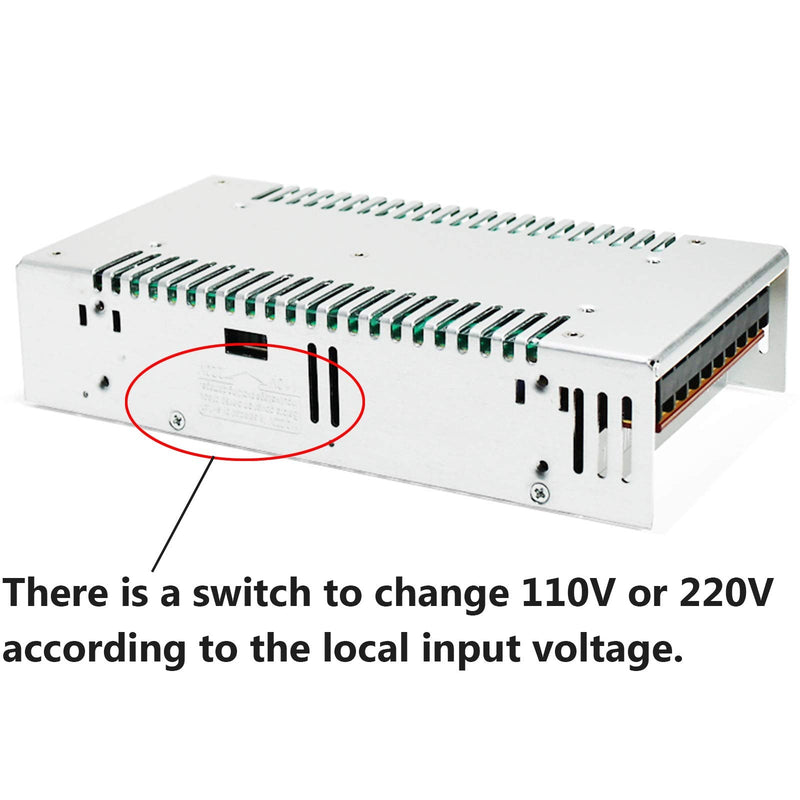 Power Supply Transformer Switching Power Supply DC 12 V 30 A 360 W Adapter Transformer Power Supply for CCTV, 3D Printer, Computer Project, LED Lighting Stripes and Industrial Systems