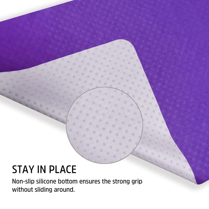 Bilymate Sticky Travel Mouse Pad, Multi-Functional Microfiber Mouse Pad for Laptop, Portable & Washable Keyboard Cover and Monitor Microfiber Cleaning Cloth All in One-Purple Purple