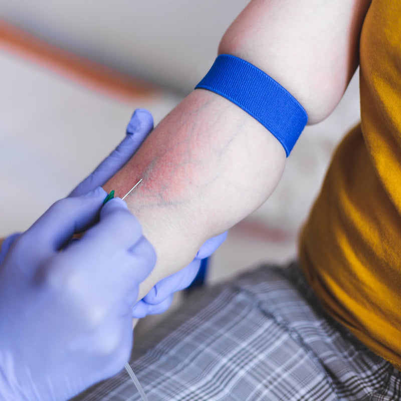 1 Pair of Storage Tube Blood Removal Vein Congestion Dialysis Tourniquet Medical Vein Congestion Fast Tourniquet with Unique Closure System for Hemodialysis Kidney Emergency Nurse First Aid