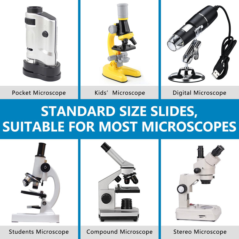 [AUSTRALIA] - Microscope Slides with Specimens for Kids, 60 Lab-Grade Prepared Microscope Slides, Animal/Plant/Microbe/Tissue Samples, STEM Biology Kit for Homeschool, Classroom Labs & Science Education Ages 8+ 