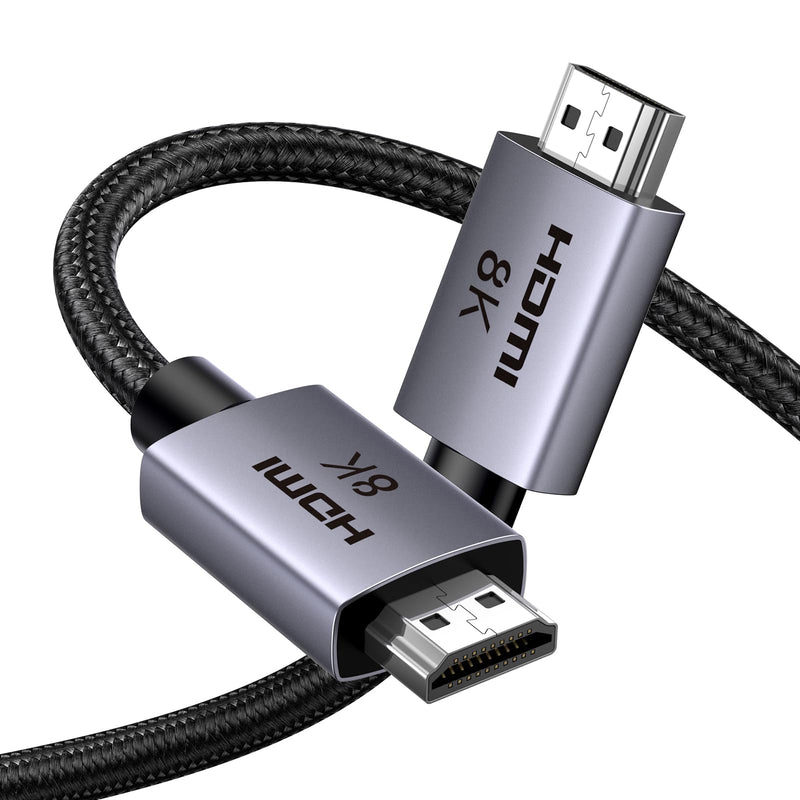 UGREEN 8K HDMI 2.1 Cable 48Gbps 33FT, Ultra High Speed HDMI Cord | Aluminum, 4K@240Hz 120Hz 10K 8K@60Hz, HDCP 2.2&2.3, eARC HDR 10 Dolby Compatible with PS5/Blu-ray/Roku TV/Switch 2/Mac mini