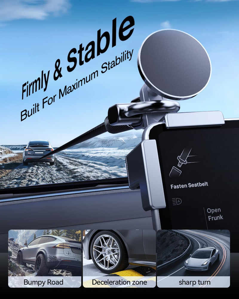 360° Adjustable Magnetic Phone Holder for Toyota Corolla/Corolla Cross 2019-2026 8/10.5 Inch, Screen-Friendly for Magnetic Car Dash Phone Holder