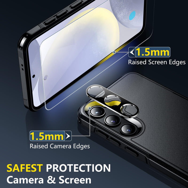 SPIDERCASE Designed for Samsung Galaxy S24 Plus Case, [10 FT Military Grade Drop Protection] Heavy Duty Shockproof Phone Case for Galaxy S24 Plus, Black S24 Plus 6.7''