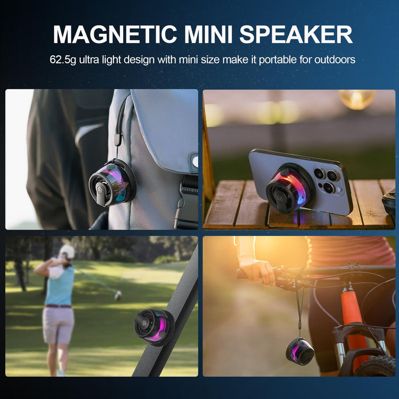 [AUSTRALIA] - Edifier G200 Magnetic Bluetooth Speaker - Gift Ideas - Multifunctional Cell Phone Stand Wireless Speaker with Strong Magnet for iPhone/Android/Fridge/Workbench/Pole/Car/Bike/Golf Cart & Anything Metal Black 