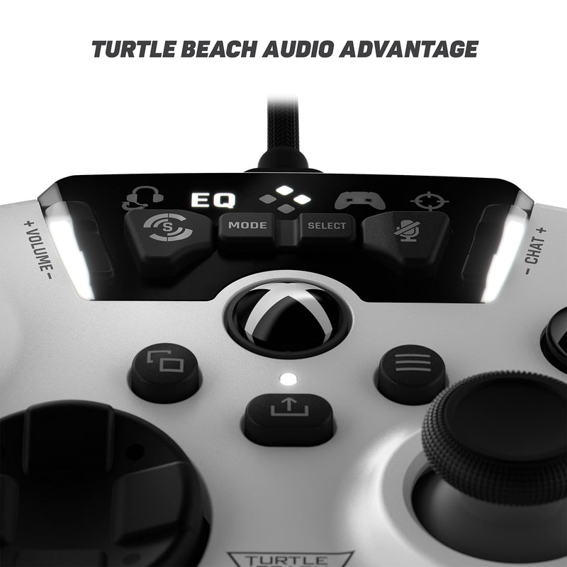 Turtle Beach Recon Controller Wired Gaming Controller for Xbox Series X & Xbox Series S, Xbox One & Windows 10 PCs Featuring Remappable Buttons, Audio Enhancements, and Superhuman Hearing - White