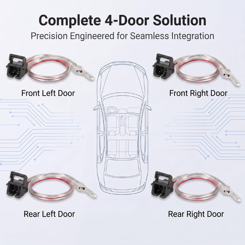 4 Pcs Car Door Speaker Wiring Harness | Replacement for Chevy GMC Silverado Sierra 1995-2009, for 1987-2006 Buick Cadillac Install Aftermarket Speaker Wire Cable