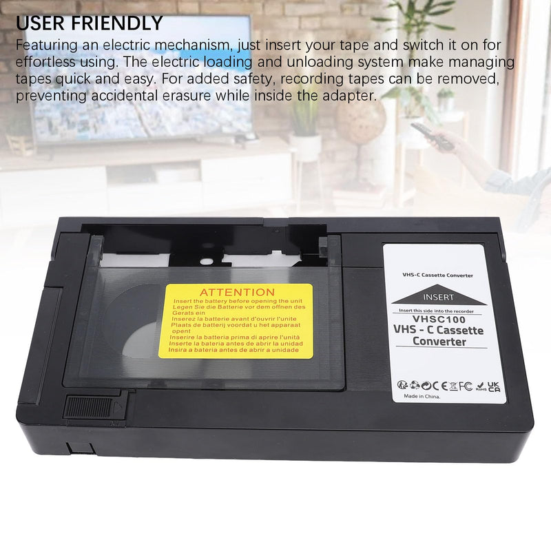 VBESTLIFE Cassette Adapter for Camcorders SVHS VHS C to VHS, for VCR Player, VHS Tapes, Video Cassette Player and VHS to Digital Converting
