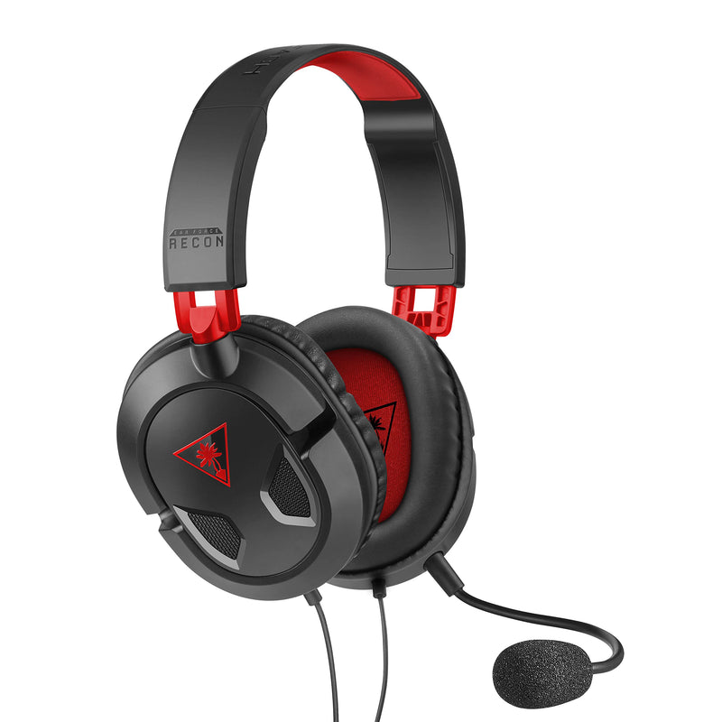 [AUSTRALIA] - Turtle Beach Recon 50 Wired Gaming Headset - PC, Mac, PS4, PS5, Xbox Series X|S & Xbox One, & Mobile/Tablet with 3.5mm Removable Mic, 40mm Speakers, & In-line Controls – Black Black / Red 