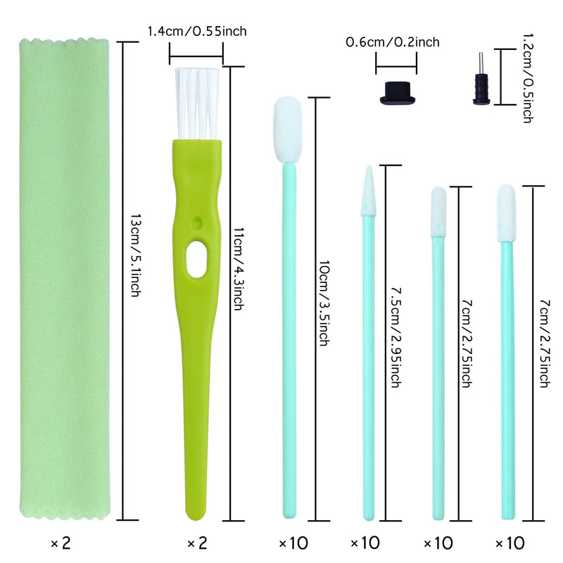 [AUSTRALIA] - Aneco 60 Pieces Cell Phone Cleaning Kit Brush Set USB Charging Port Dust Port Covers Plug Set and Headphone Jack Cleaner Compatible with iPhone, iOS Android, Cell Phone, Electronics Cleaner 