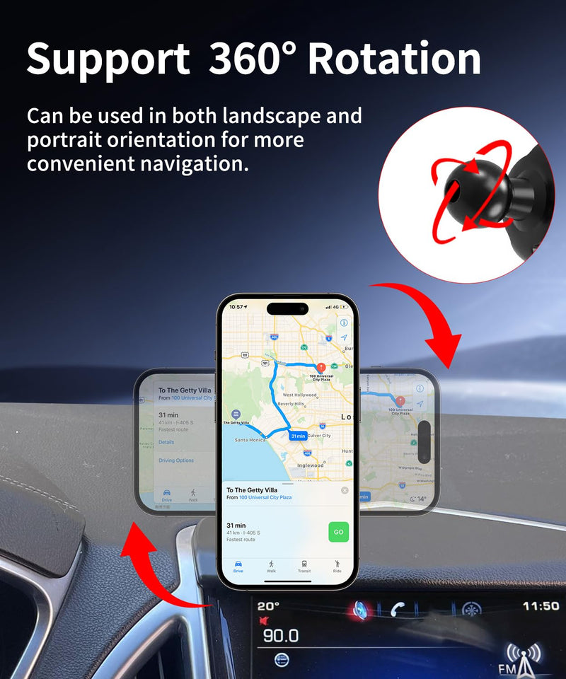 Car Phone Holder for Cadillac SRX 2013 2014 2015 2016 Auto Accessories, Cell Phone Mount Compatible with MagSafe, 360° Rotation, Hands Free Not Affect Air Vent