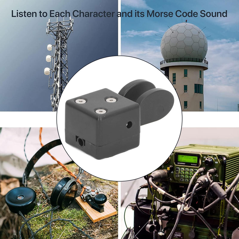 CW Morse Code Keys, CW Key Automatic Morse, Radio HAM Send Telegram Double Paddle Morse Code Key for Radio Experiment 3.5 Dual Channel Output Morse Code Keyer Radio