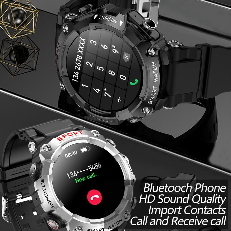 Smart Watch with Earbuds, for iOS Android Phone,3 in 1 Round Fitness Tracker, 1.52 Inch Full Touch Screen, Answer/Make Calls, for Men and Women, Sleep Monitor, Motion Long Standby, Music Player