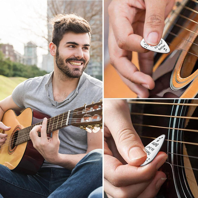 Guitar Pick Inspirational Gifts For Music Lover Fans Girls Boys Stainless Steel Guitar Picks
