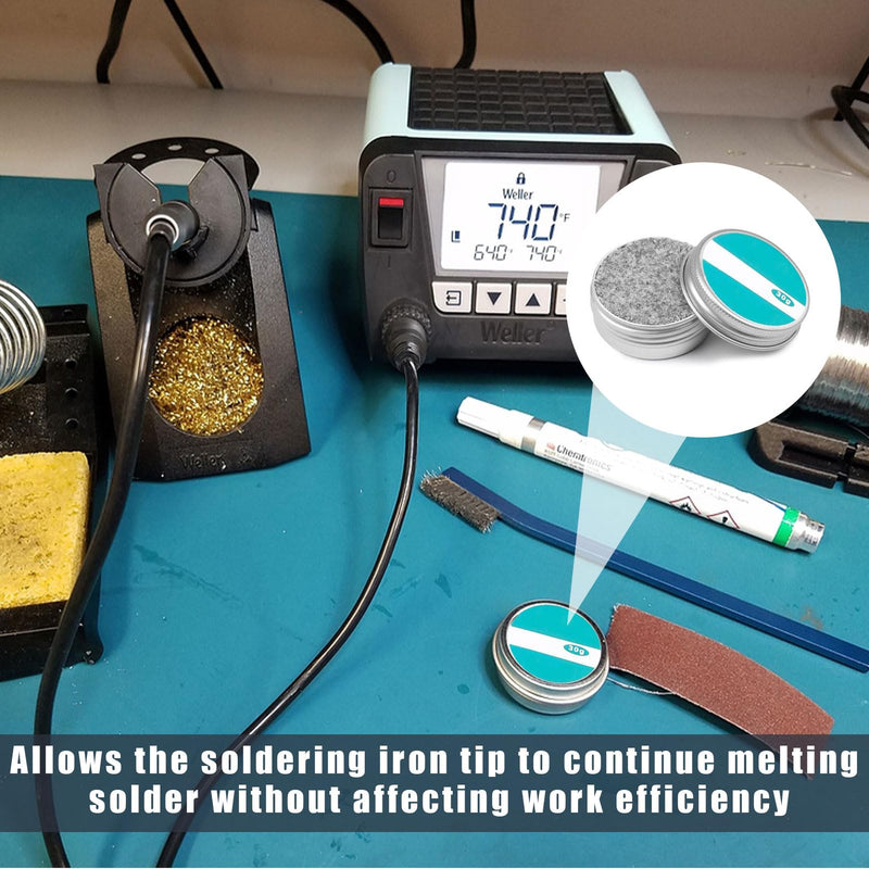 Soldering Tip Cleaner, Soldering Tips Reactivator 30 g, Soldering Tips Reactivator, Cleaning Tips Cleaner Soldering Iron Accessories, Soldering Tip Cleaner Tip Tinner Cleaner for Reactivating Oxidised