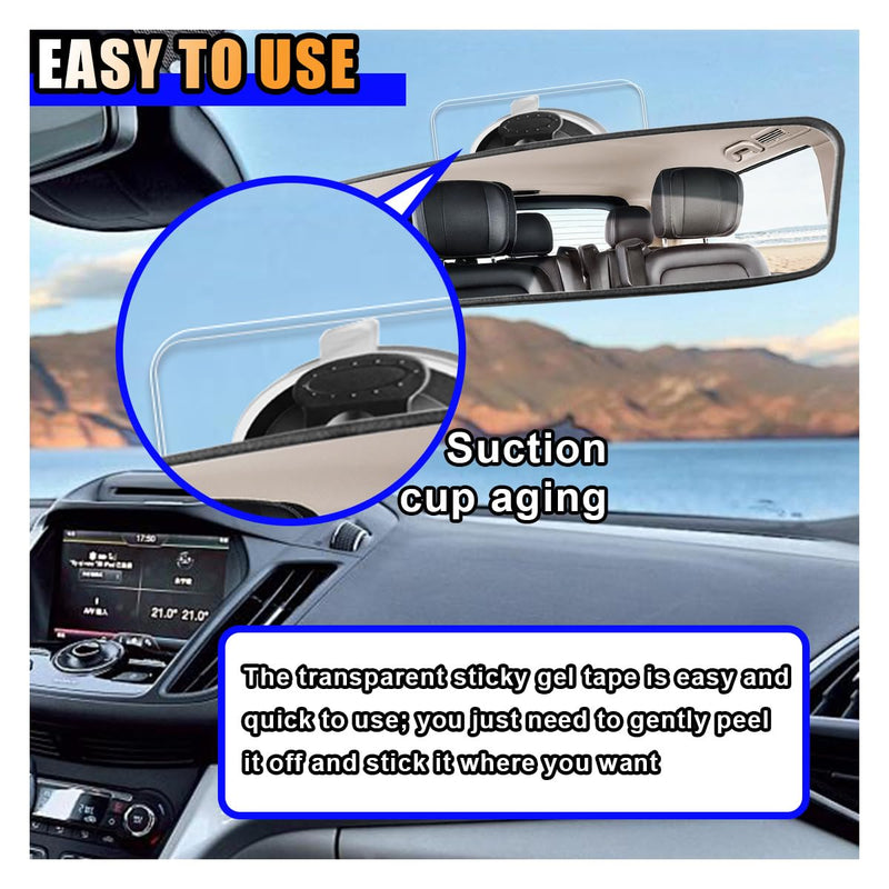 10 Pack Sticky Gel Pads, Traceless Clear Double Sided Gripping Pads, Washable Reusable Super Adhesive Pad, Anti Slip Pad Holder Mat for Car Dashboard Cell Phone Home Office Walls