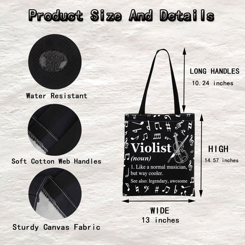 MINIGIU Violist Gift Violist Appreciation Gift Viola Lover Gift Violist Tote Bag for Viola Player