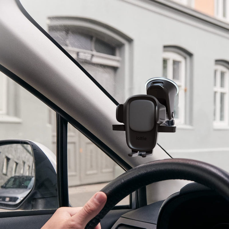 iOttie Easy One Touch Signature Dashboard & Windshield Universal Car Mount Phone Holder Desk Stand with Suction Cup Base and Telescopic Arm for iPhone, Samsung, Google, More Smartphones Dash & Windshield