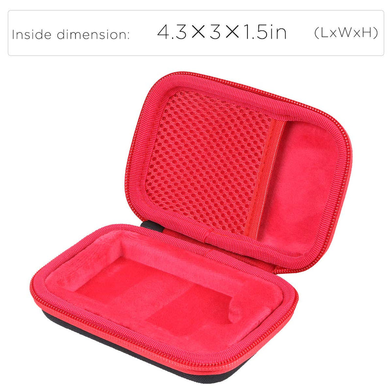 co2CREA Hard Travel Case Replacement for Samsung T7 Touch Portable SSD 500GB 1TB 2TB External Solid State Drives (Black Case + Inside Red) for 1 Hard Drive Black Case + Inside Red