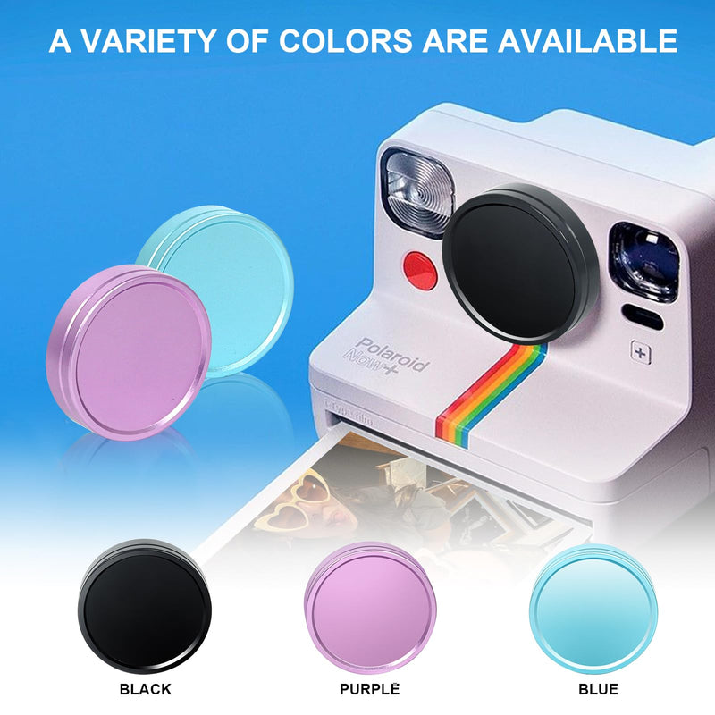 [AUSTRALIA] - WOGOZAN Lens Cap for Polaroid Now Gen 3, Now+ Gen 2/3rd Instant Camera, Lens Cover for Polaroid, Aluminum Alloy Lens Cap & Inner Cushioning Sponge with Storage Bag (No Camera) - Black 