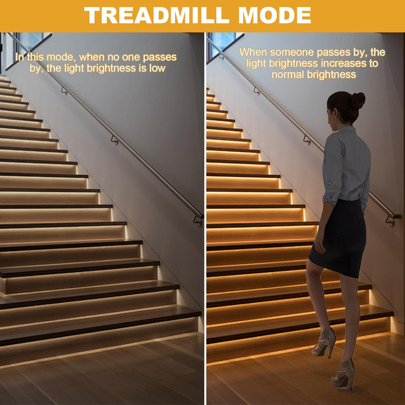 XLSBZ LED Stair Lighting Controller with Motion Sensor, 5 Modes, 32 Levels, Stair Light Control, LED Stair Light Controller
