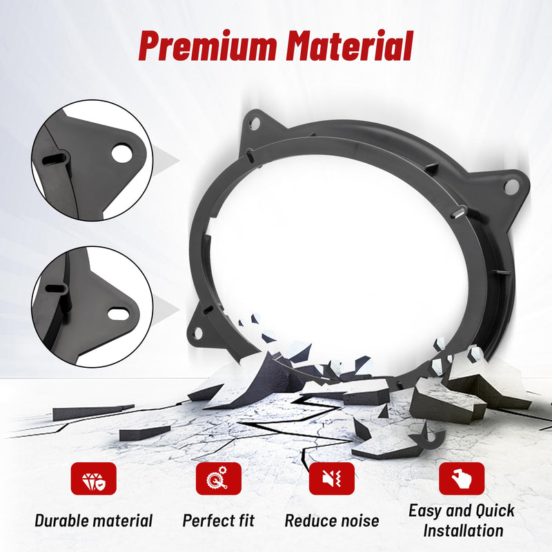 [AUSTRALIA] - RED WOLF 6" x 9" Front Door Speaker Mount Adapter Fit for 2012 Up Toyota Camry Highlander Tacoma Kluger Sienna Avalon Install Aftermarket Audio Speaker Spacer Ring Bracket Holder 2 PCS 