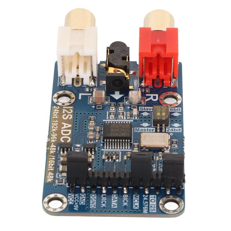 I2S ADC Audio Card Module, 24bit 192k 96k Master Mode Development Board, Lossless Digital Audio I2S ADC Decoder, 3.5mm or Input