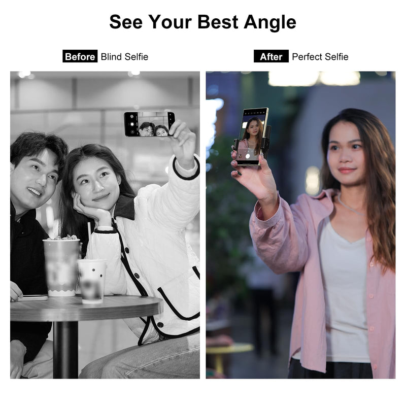 [AUSTRALIA] - King Ma Phone Vlog Selfie Monitor Screen for Samsung - Sync Back Camera to Selfie Screen with Magnetic Phone Clip & Bluetooth Remote for Vlog Live Streaming TikTok,Supports up to UHD 60FPS Recording PH01-H-KMUS 