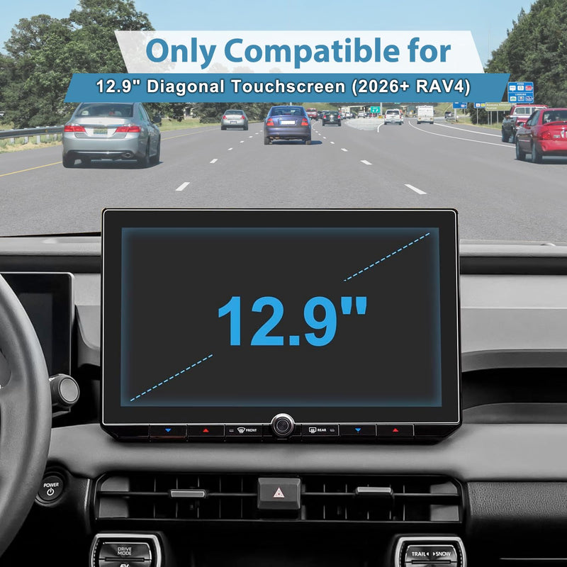2026 RAV4 Car Phone Holder for Toyota RAV4 12.9-inch Touchscreen (XSE/Limited), 360° Rotation Phone Mount Compatible with MagSafe, No Vent Blocking, Exclusive Custom Fit for Toyota RAV4 Accessories for 2026 RAV4 12.9-Inch Magnetic