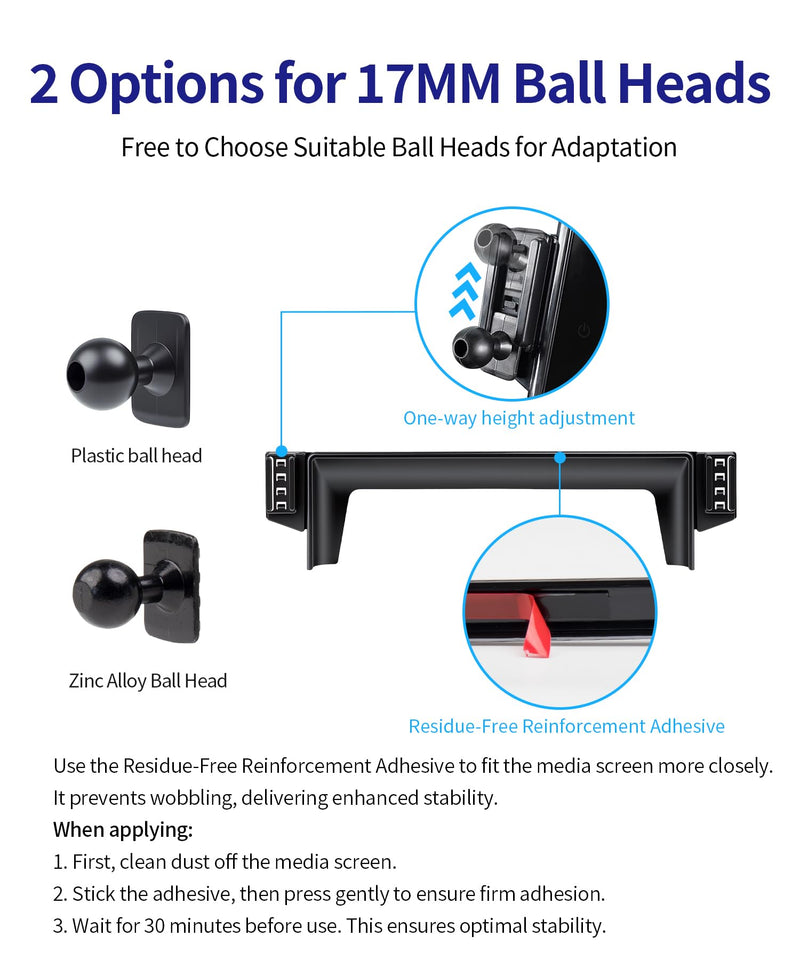 Auto Clamp Car Phone Holder for Toyota RAV4/Hybrid 2026 12.9" Screen Mount | Universal Mechanical Clip Cell phone Mount Accessories Fit iPhone Android,Automobile Cradle GPS Dashboard Navigation Bracket for 2026 RAV4/Hybrid(12.9 inch screen only)