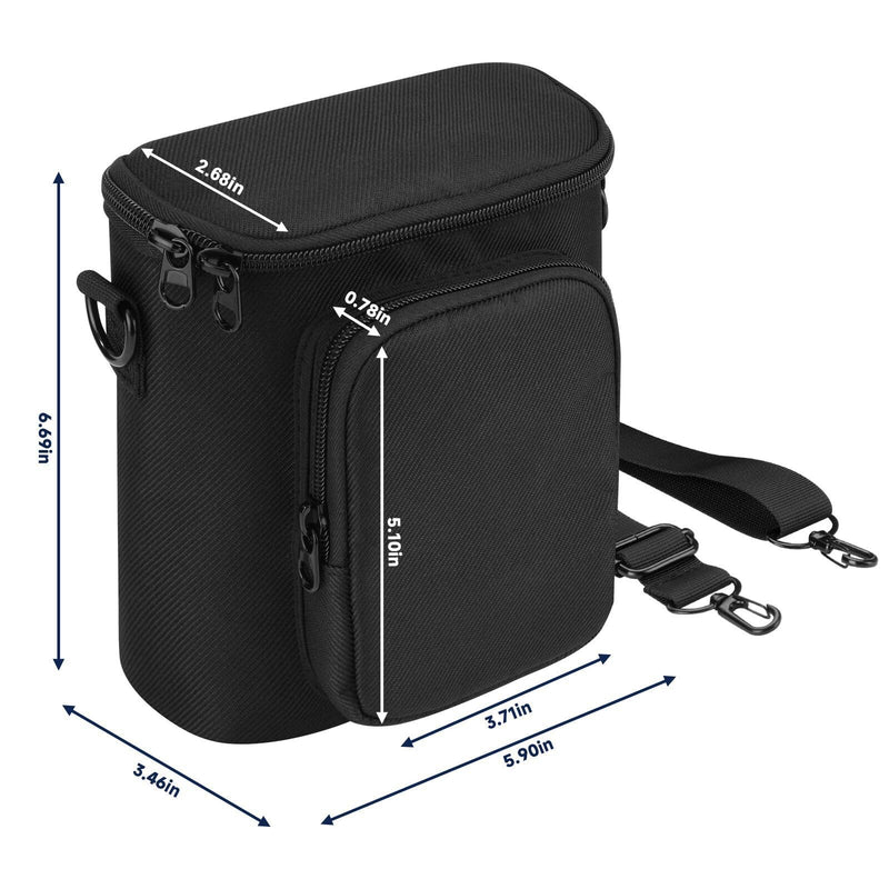 [AUSTRALIA] - Travel Protective Case for NIKON Monarch M5 M7 8x42 Binocular, Durable Fabric Storage Bag with Shoulder Strap Compatible with Nikon PROSTAFF P3 8x42 10x42 Binocular, Black (Case Only) 