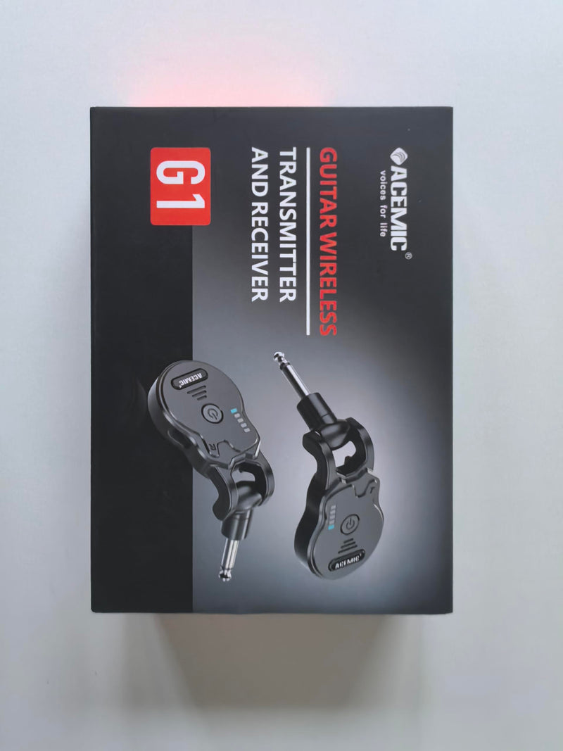 [AUSTRALIA] - 2.4GHz Wireless Guitar System Rechargeable 4 Channels Audio Wireless Guitar Transmitter Receiver for Guitar Bass Electric Instruments, G1 