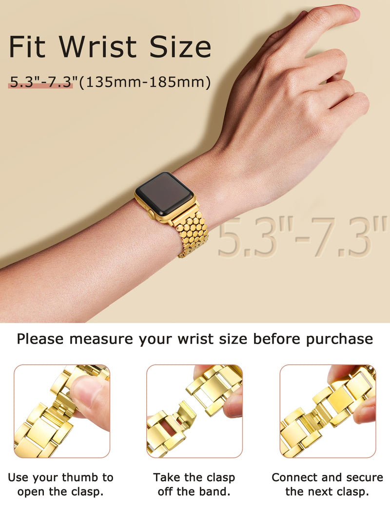 Minyee 2 Packs Compatible with Apple Watch Band 42/46/41/40/38/44/45/49mm Women, Dressy Slim Thin Celtic Knot Leather Strap & Dressy Honeycomb Metal Gold Silver Link Bracelet
