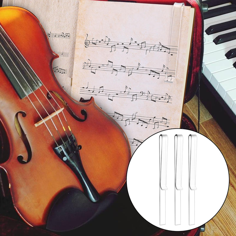 10 Pcs Music Stand Clips, Clear Acrylic Music Book Stand Page Holder Clip Piano Book Holder Clips for Wind for Musician Composer Pianist Outdoor Gig Rehearsal Easy Reading