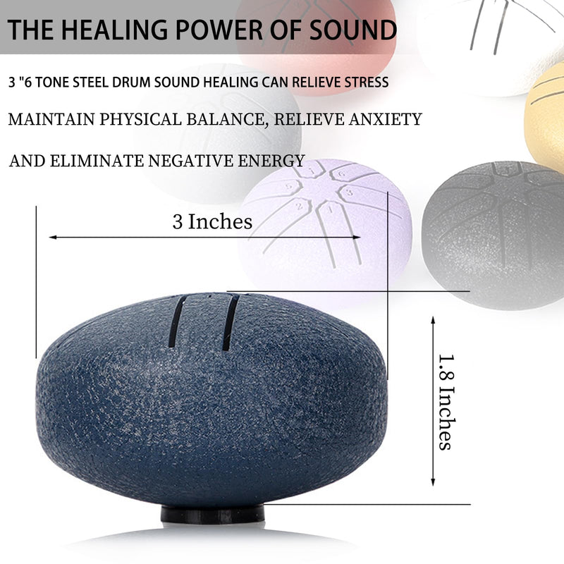 Steel Tongue Drum Rain Chime, Rain Drum for Outside, Rain Drum Instrument for Outside, Steel Tongue Drum Rain Chime Waterproof, Steel Tongue Drum 3 Inches 6 Notes, Mini Handpan Drum (Purple) Purple