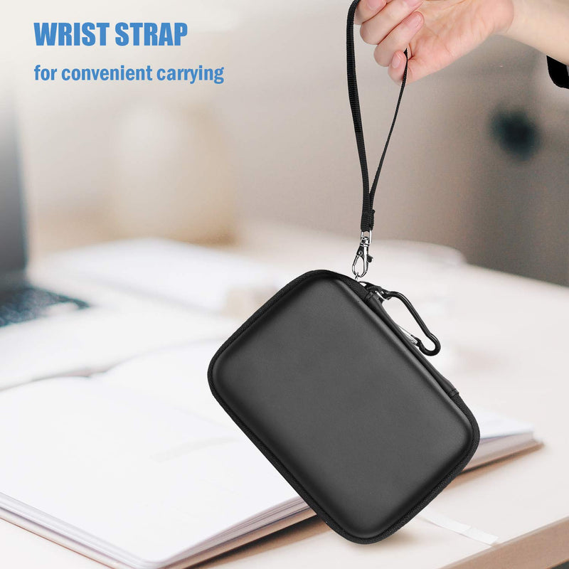 ProCase Portable Hard Drive Case for Canvio Basics Western Digital WD Elements My Passport Seagate Portable Backup Plus Slim 1TB 2TB 3TB 4TB USB 3.0, 2.5” Portable External Hard Drive Case -Black Black