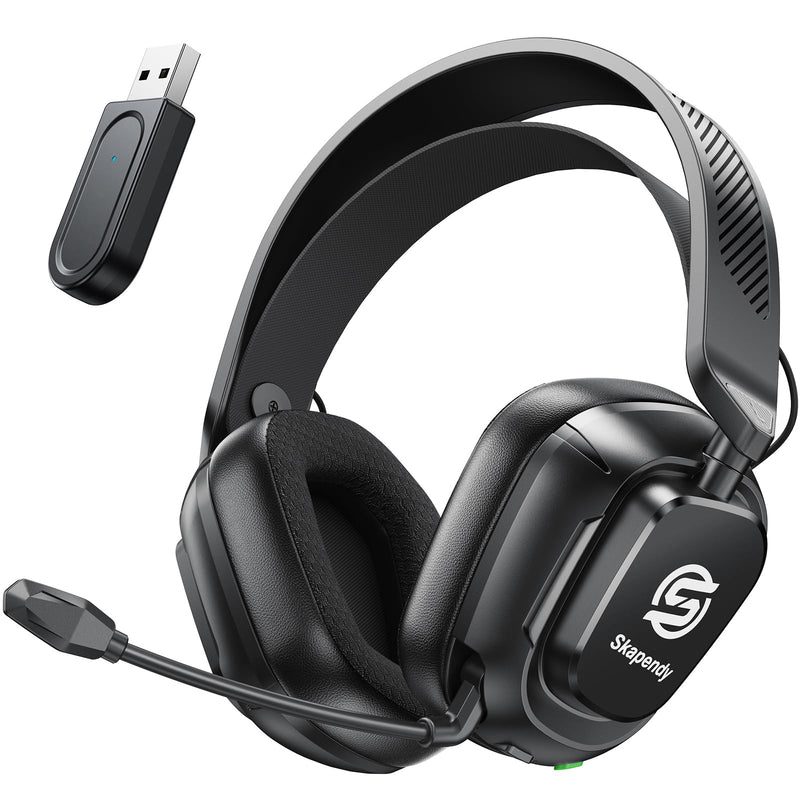 [AUSTRALIA] - 2.4GHz Wireless Gaming Headset for PC, PS5, PS4, Switch & Mac, Bluetooth Headset with Noise Canceling Microphone, Low-Latency Stereo Audio, 50mm Drivers, Up to 50H Battery, Lunar Black 