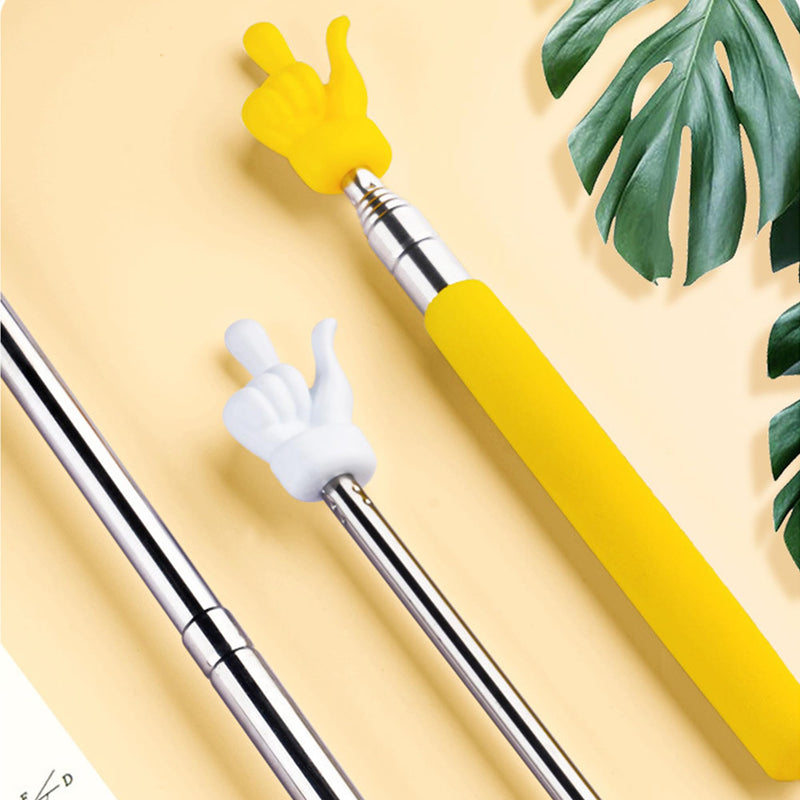 Telescopic Teachers Pointer, Classroom Demonstration Baton, Guide Indicator, Retractable Finger Pointer Stick for School Teaching, Conference Presentation, Object Instruction Pink