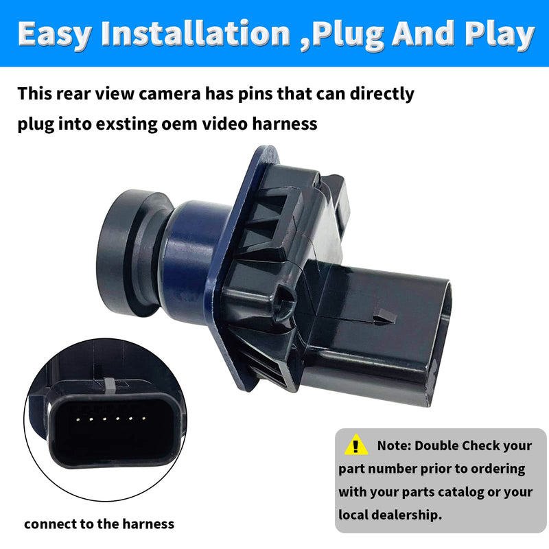 Rear View Back Up Camera Backup Camera Compatible with 2010 2011 2012 Ford Taurus Reverse Park Assist Camera Replaces AG1T-19G490-AA AG1Z-19G490-D