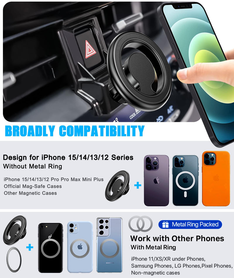 Car Phone Holder, Vent Magsafe Mount for Toyota Corolla 2020-2024 | Adjustable Stand, Magnetic Navigation Bracket for iPhone 17 16 15 14 13 Pro Max Air Plus Mini, All Phones (Not Fit 2019-2012)